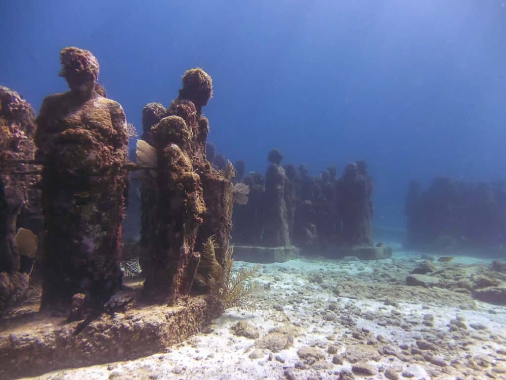 MUSA - The Museum of Underwater Art in Isla Mujeres near Cancun in Mexico