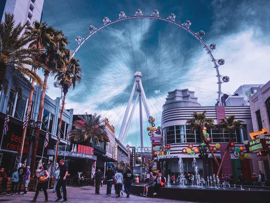 The ferris wheel in las vegas.